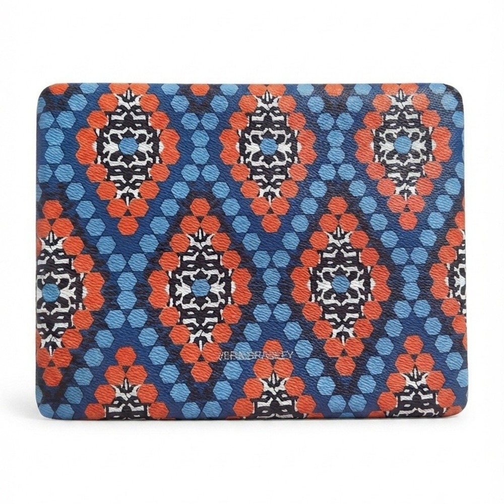 Vera Bradley Geometric Pattern Tablet/eReader Sleeve Pouch Case Blue Orange